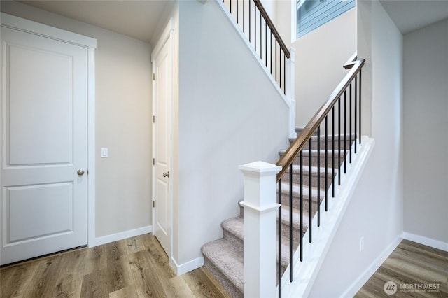 14516 204th Ave E Unit 895, Bonney Lake, WA 98391 - stairway with wood finished floors and baseboards