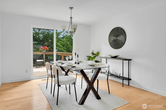 15226 116th Pl NE, Kirkland, WA 98034 - dining area featuring light wood-style flooring and a chandelier