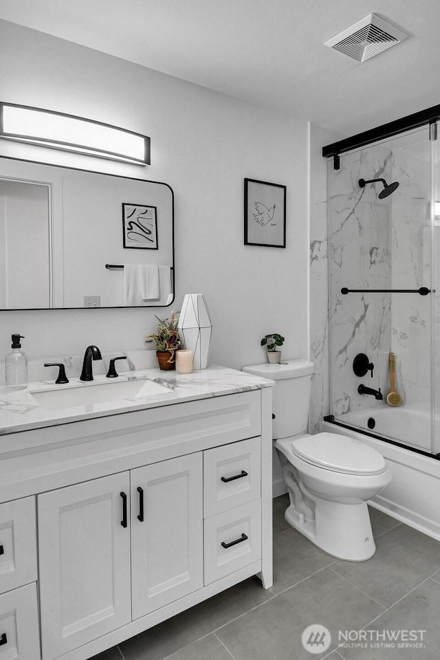 15226 116th Pl NE, Kirkland, WA 98034 - full bath featuring vanity, combined bath / shower with glass door, and tile patterned flooring