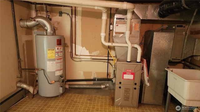 10622 44th Ave SE, Everett, WA 98208 - utility room with water heater and a sink
