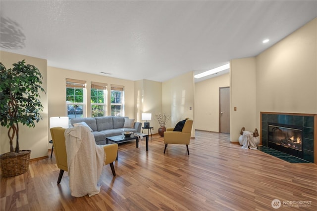16215 NE 13th St, Vancouver, WA 98684 - living room with wood finished floors and a fireplace