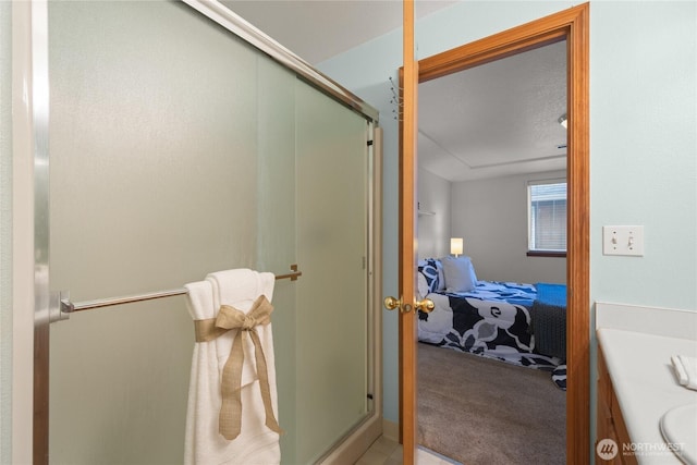 16215 NE 13th St, Vancouver, WA 98684 - full bath featuring connected bathroom, a shower stall, and vanity