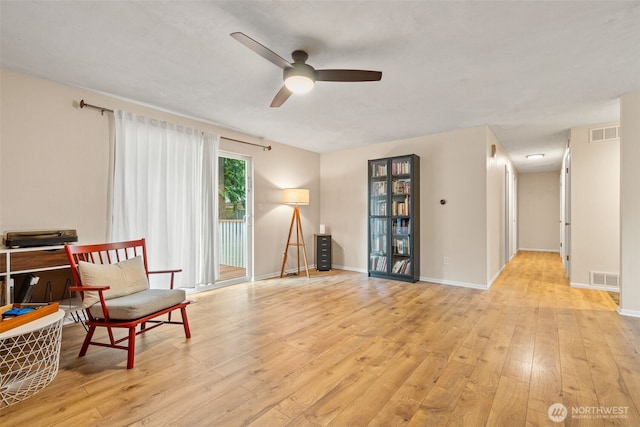 35804 15th Ave SW, Federal Way, WA 98023 - sitting room featuring hardwood / wood-style floors and a ceiling fan