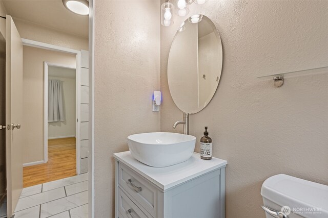 35804 15th Ave SW, Federal Way, WA 98023 - bathroom with vanity and marble finish floors