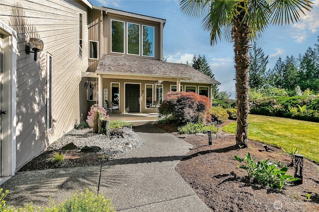 20219 SE 344th St, Auburn, WA 98092 - entrance to property with a porch and a lawn