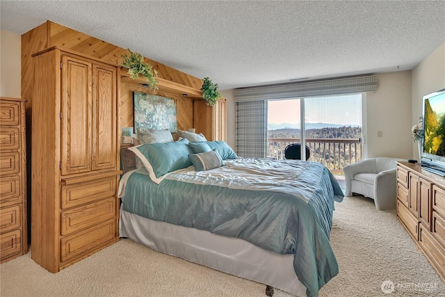 20219 SE 344th St, Auburn, WA 98092 - bedroom featuring access to exterior, light colored carpet, and a textured ceiling