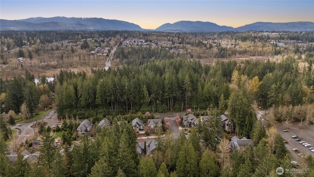 24332 NE 8th Pl, Sammamish, WA 98074 - aerial view at dusk of a mountain view and a forest view