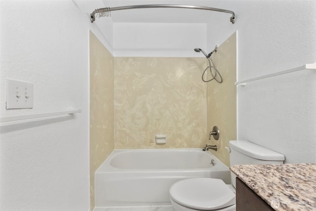 750 N 143rd St Unit 211, Seattle, WA 98133 - full bathroom with toilet, bathing tub / shower combination, vanity, and a textured wall