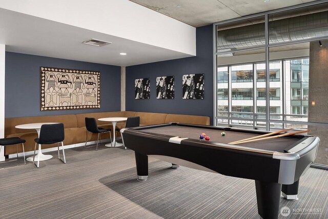 501 Roy St Unit T308, Seattle, WA 98109 - playroom with carpet, healthy amount of natural light, and billiards