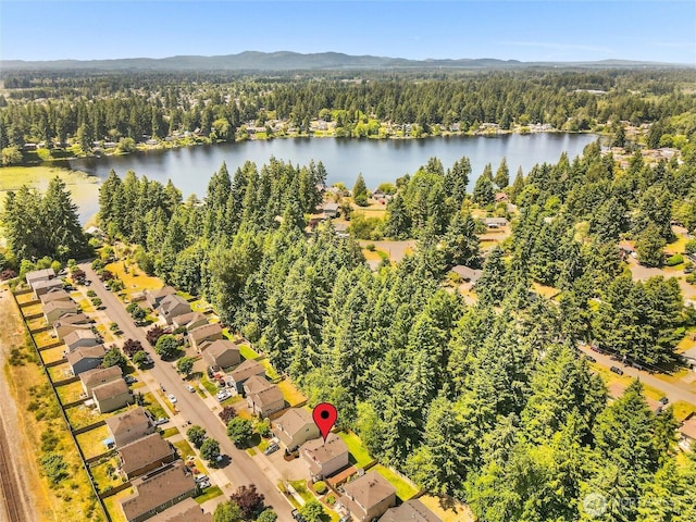 7600 Brianna Ct SE, Olympia, WA 98513 - aerial view of residential area featuring a heavily wooded area and a nearby body of water