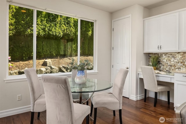 16148 Parkside Way SE, Renton, WA 98058 - dining space with dark wood-style floors and baseboards