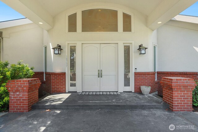 18737 63rd Ave NE, Kenmore, WA 98028 - entrance to property with brick siding and stucco siding