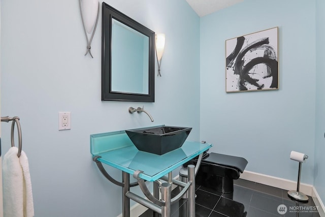 18737 63rd Ave NE, Kenmore, WA 98028 - office with a sink, baseboards, and tile patterned floors