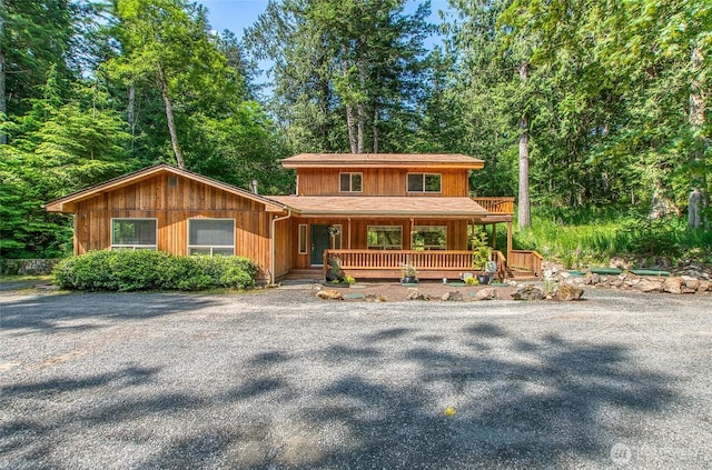 101 Tomihi Dr, Orcas Island, WA 98245 - chalet / cabin featuring covered porch