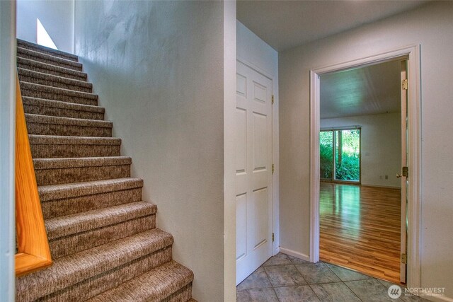 101 Tomihi Dr, Orcas Island, WA 98245 - staircase with tile patterned floors