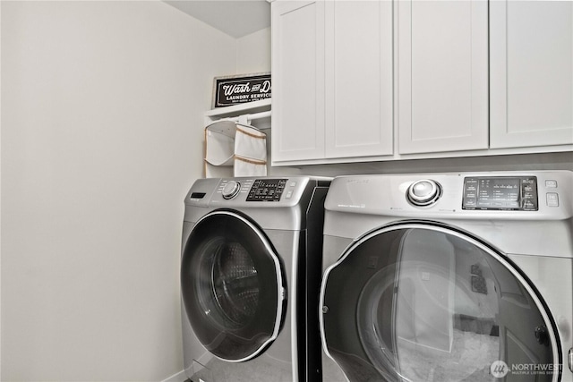 3098 SE 16th St, North Bend, WA 98045 - laundry room with washer and dryer and cabinet space