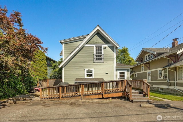 2321 Elm St, Bellingham, WA 98225 - rear view of property with a deck