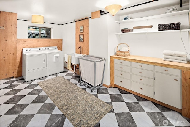 1083 N Vista Del Monte St, Camano Island, WA 98282 - laundry area featuring washing machine and dryer and dark flooring