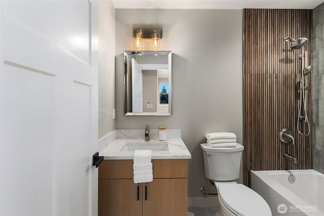 3720 36th Ave SW Unit B, Seattle, WA 98126 - full bath with vanity, toilet, and  shower combination