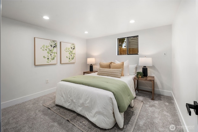 3722 36th Ave SW, Seattle, WA 98126 - bedroom featuring carpet, recessed lighting, and baseboards