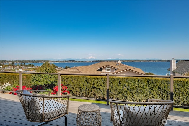 8022 Makah Rd, Blaine, WA 98230 - deck featuring a water view