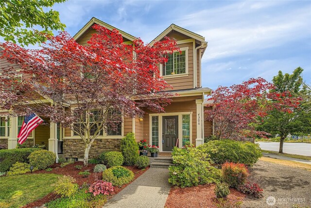 4306 Maple St SE, Olympia, WA 98501 - view of front of home with stone siding