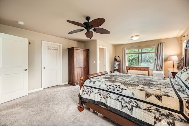 4306 Maple St SE, Olympia, WA 98501 - bedroom featuring light colored carpet and ceiling fan