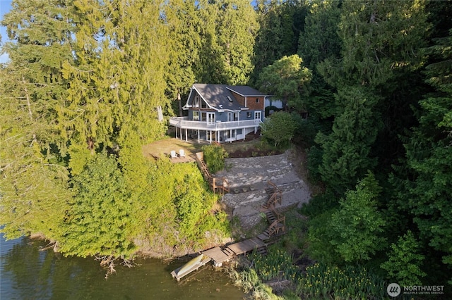 19709 Whiteman Cove Rd SW, Longbranch, WA 98351 - view from above of property featuring a large body of water