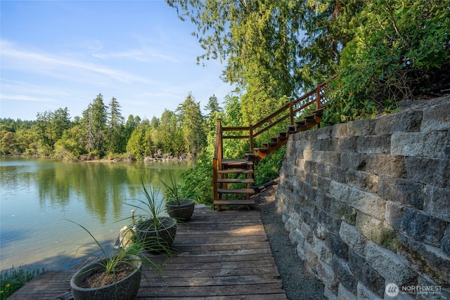 19709 Whiteman Cove Rd SW, Longbranch, WA 98351 - dock area with stairs and a water view