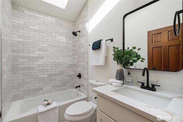 435 Thumper Ln, Camano Island, WA 98282 - full bathroom featuring toilet, vanity, and bathtub / shower combination