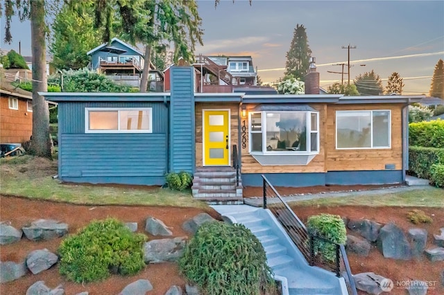 10209 65th Ave S, Seattle, WA 98178 - view of front facade with entry steps and a chimney