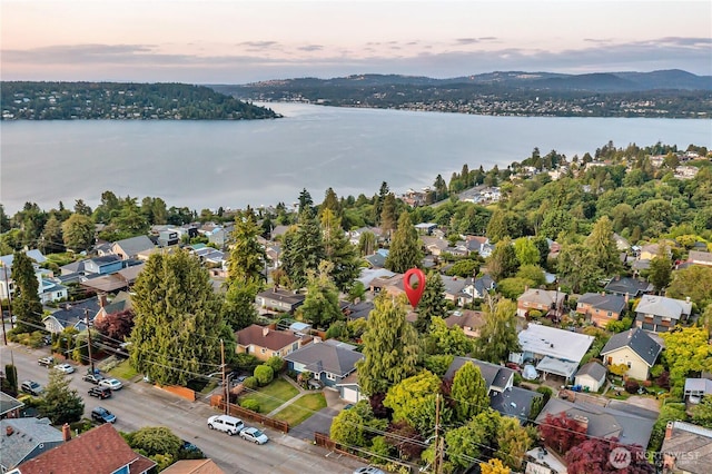 10209 65th Ave S, Seattle, WA 98178 - aerial view at dusk of a water view and a residential view
