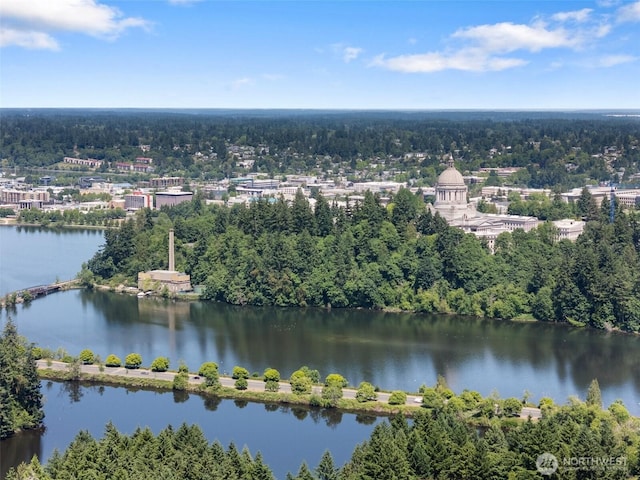 1801 Evergreen Park Ct SW Unit 8, Olympia, WA 98502 - view of property location with a forest and a nearby body of water