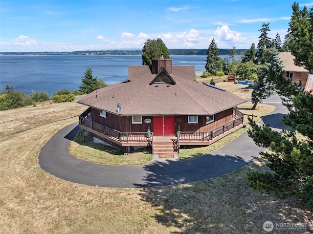 10601 87th Ct, Anderson Island, WA 98303 - aerial view of property and surrounding area featuring a large body of water