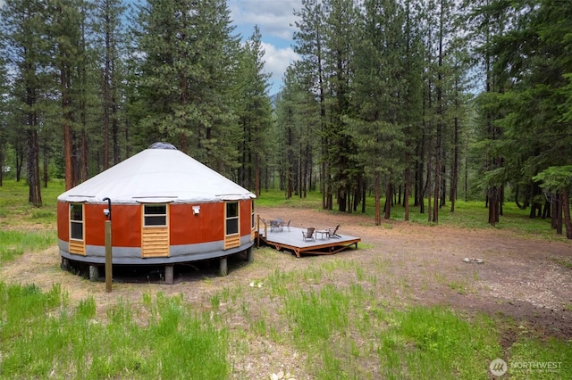 39 Ulrich Ln, Mazama, WA 98833 - view of outdoor structure with a forest view
