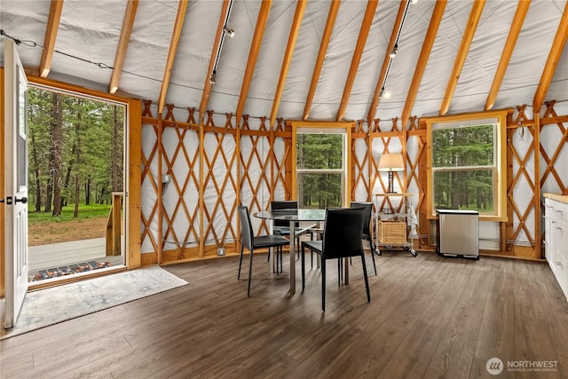 39 Ulrich Ln, Mazama, WA 98833 - dining space featuring wood finished floors and healthy amount of natural light