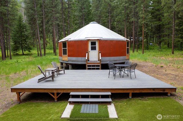 39 Ulrich Ln, Mazama, WA 98833 - wooden deck with a forest view