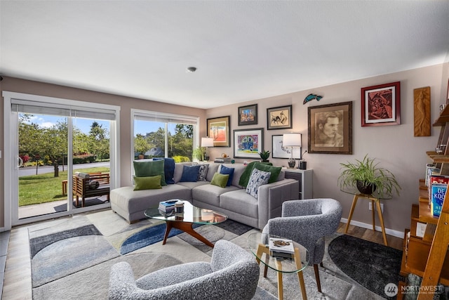 7008 155th Pl NE, Redmond, WA 98052 - living area featuring light wood finished floors and baseboards