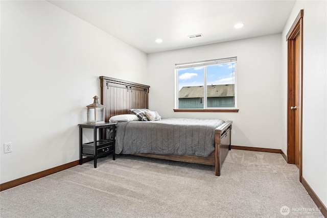7328 Seashell Way, Blaine, WA 98230 - bedroom featuring light carpet, baseboards, and recessed lighting