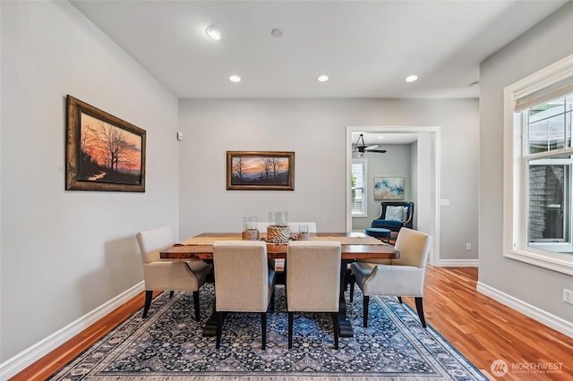 13310 239th Way NE, Redmond, WA 98053 - dining room featuring wood finished floors, plenty of natural light, recessed lighting, and baseboards