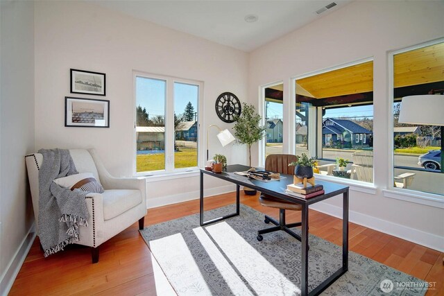 306 3rd St, Sultan, WA 98294 - home office with baseboards and wood finished floors