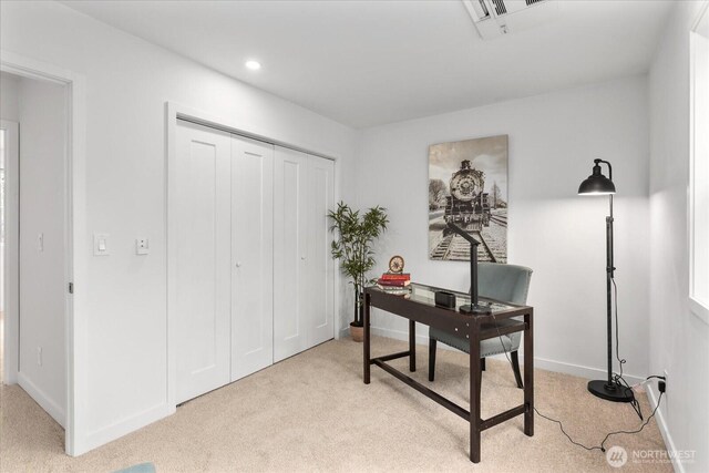 25 140th St SW, Everett, WA 98208 - office area featuring light colored carpet, recessed lighting, and baseboards