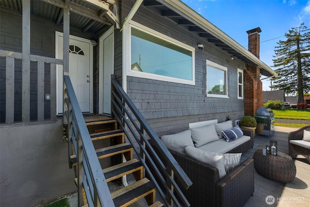 212 N Michigan St, Aberdeen, WA 98520 - view of patio / terrace featuring an outdoor hangout area and area for grilling