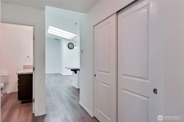 250 Hewitt Rd Unit 23, Chehalis, WA 98532 - hall with dark wood finished floors and baseboards