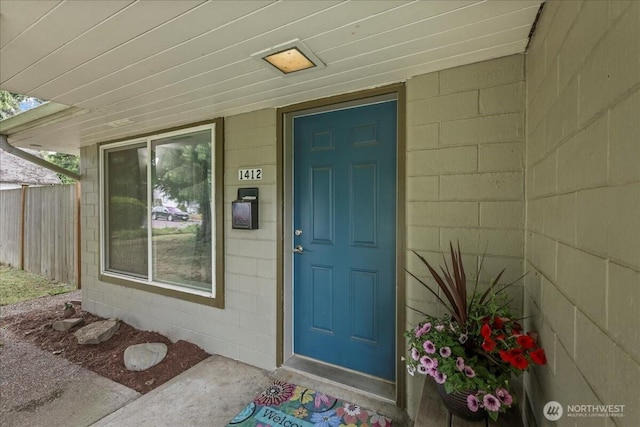 1412 Mcmillan Ave, Sumner, WA 98390 - entrance to property with concrete block siding