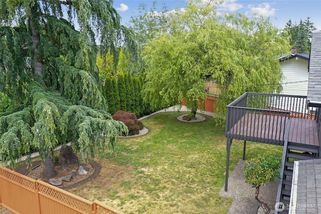104 Hawthorn Ln, Shelton, WA 98584 - view of yard with a wooden deck