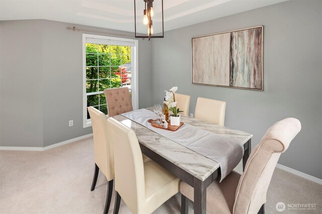 6513 156th Ave SE, Bellevue, WA 98006 - dining area featuring light carpet and baseboards