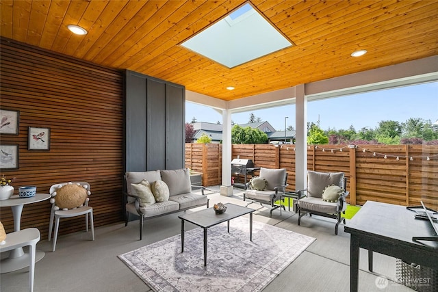 4260 Creston Way, Bellingham, WA 98226 - sunroom / solarium featuring an outdoor hangout area, plenty of natural light, and a skylight