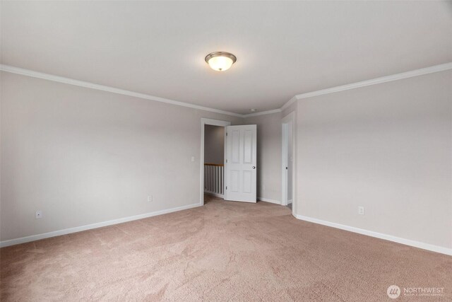 2719 Fiddleback St NE, Lacey, WA 98516 - unfurnished room featuring ornamental molding, carpet floors, and baseboards