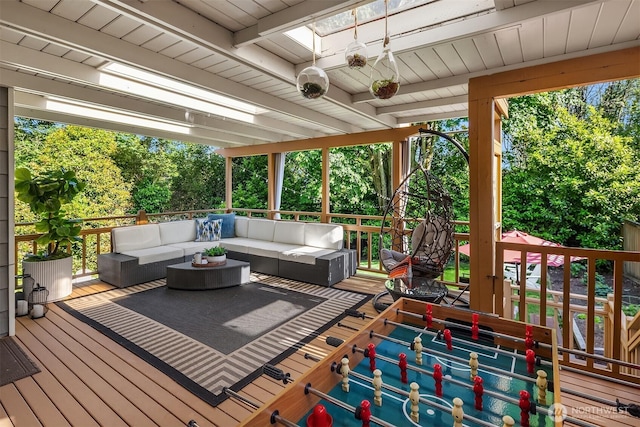 13117 NE 128th Pl NE, Kirkland, WA 98034 - deck featuring an outdoor hangout area
